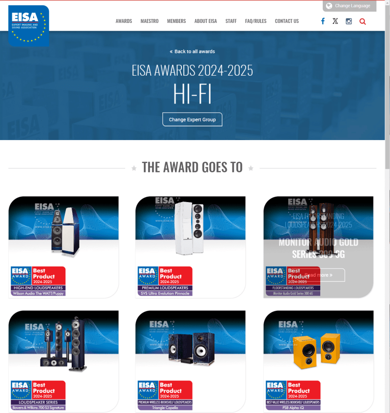 Read more about the article EISA HI-FI AWARDS 2024-2025